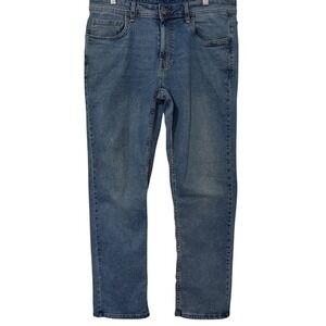 The Perfect Jean TPJ Light Wash Tick Thicc Stretch Loose Fit Jeans Mens 34 x 32